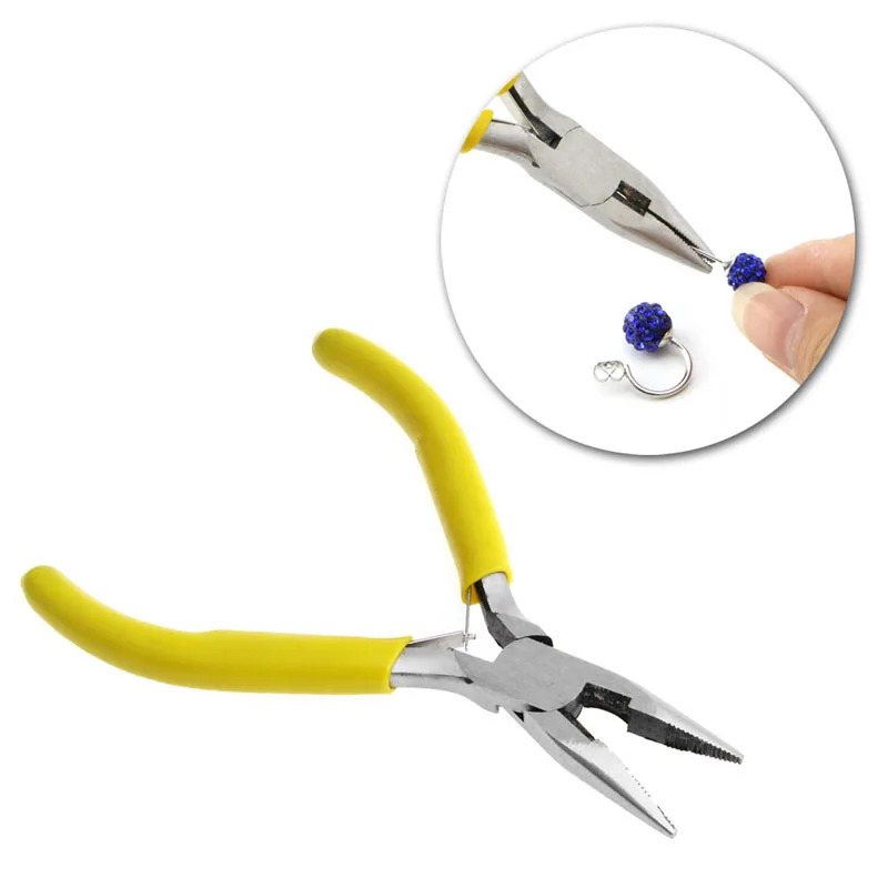 

1pcs Practical Jewelry Handmade Carbon Steel Tool DIY Mini Long Nose Jewelry Pliers