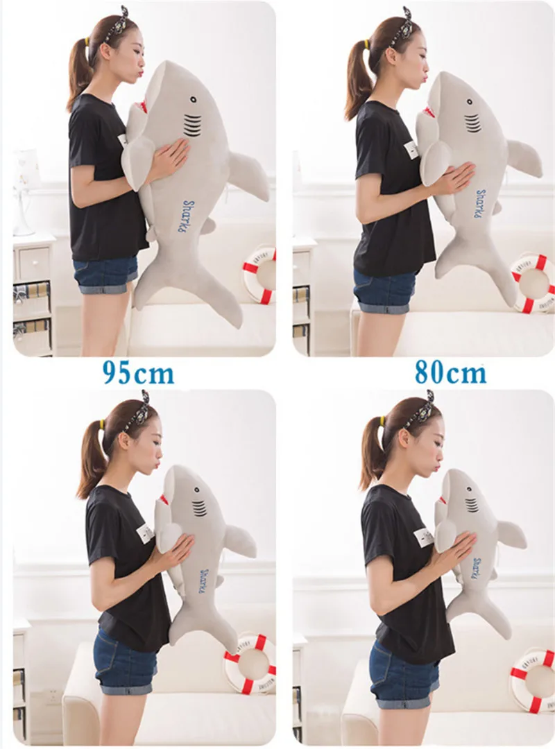 New Style Shark Plush Toys Big Fish Cloth Doll Whale Soft Stuffed Plush Animals Doll Children Birthday Gift 9