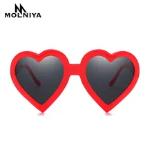 Любовь солнечные очки в форме сердца женские брендовые дизайнерские солнцезащитные очки женственное винтажное зеркало синие очки женские очки