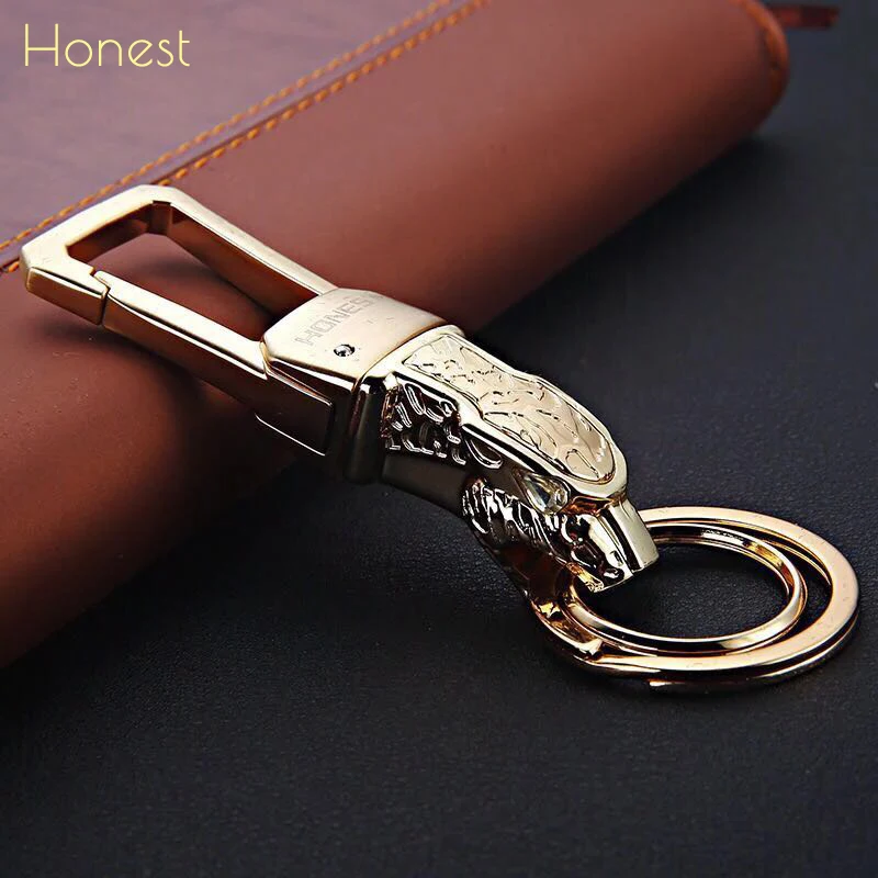 Honest Luxury Classic Key Chain Custom Men Women Car KeyChain Men Key Holder Ring Gift for Men Women Jewelry Leopard Bag Pendant