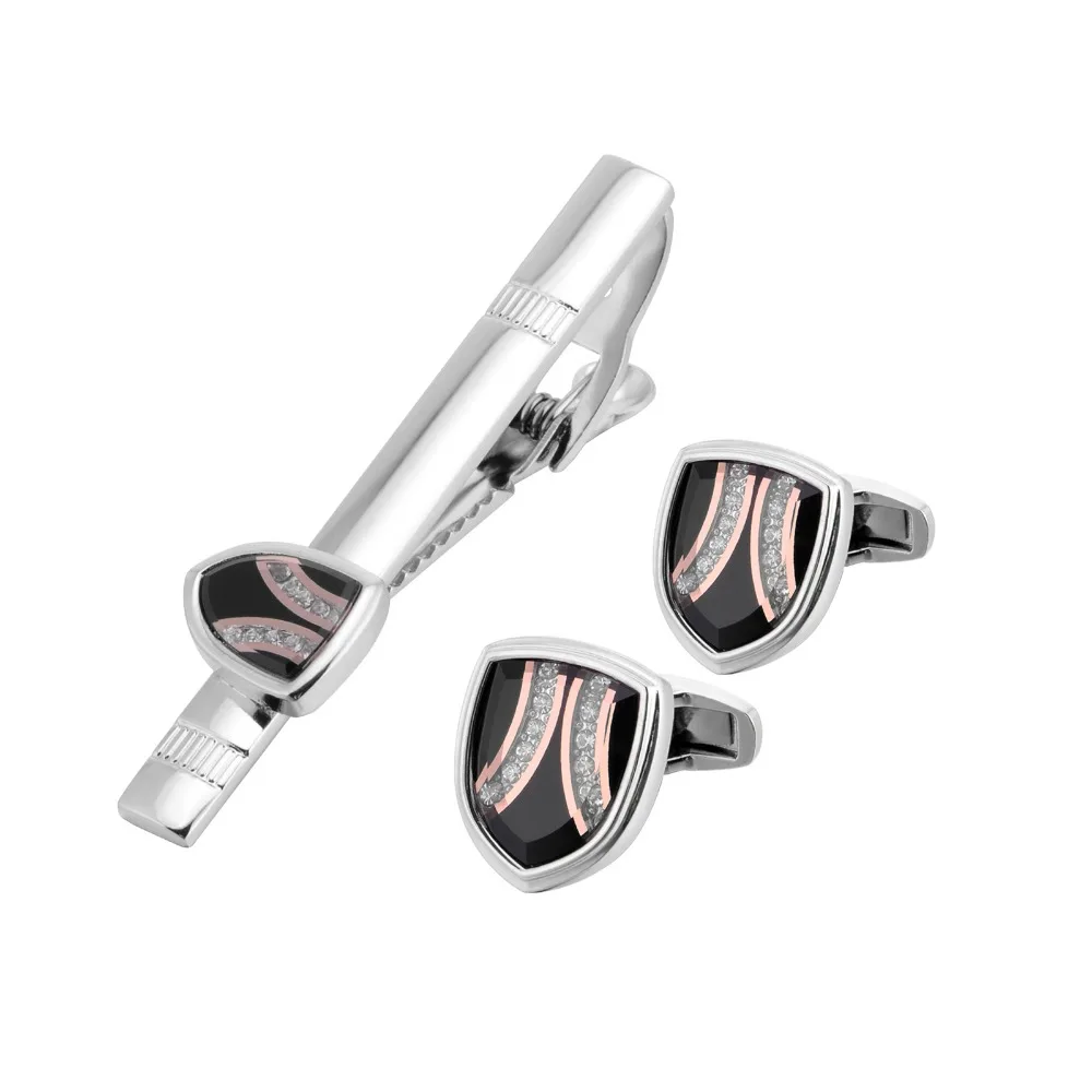 Tie Clip And Cuff Link For Men Set Clips Cufflinks High Quality Pin