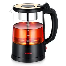 Черный чай заварной машины стекло автоматический паровой кипения pu чайник с цветами изоляции/электрический чайник Безопасности Автоматическое выключение функция