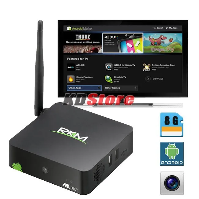 

10PCS/lot Rikomagic RKM MK902 Quad Core Android 4.2 TV Box 2GB 8GB Bluetooth (DW049) @SD