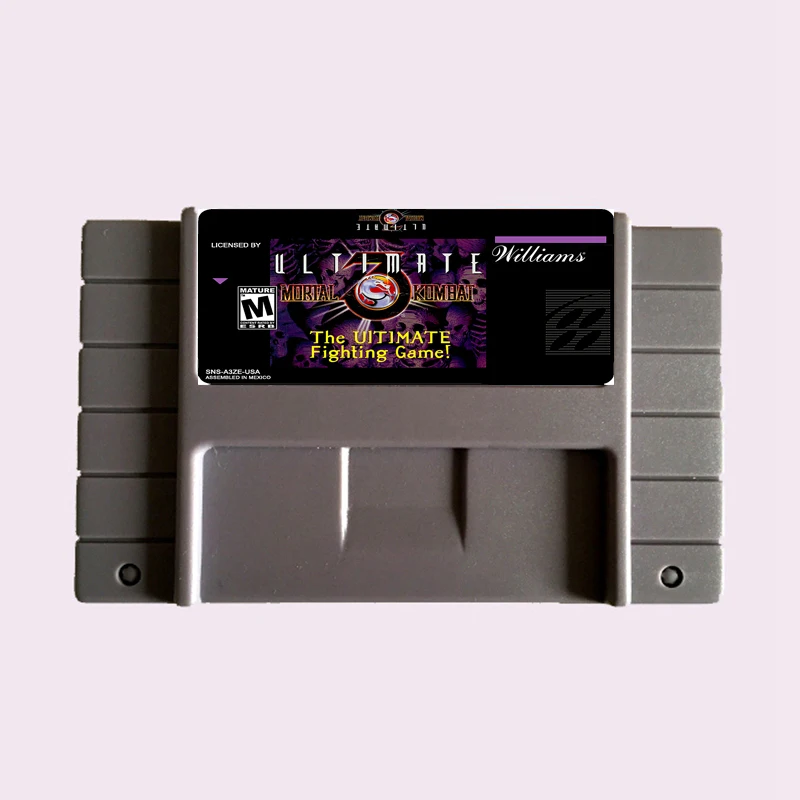 Высокое качество 16 бит Ultimate Mortal Kombat 3 NTSC большая серая игровая карта для США