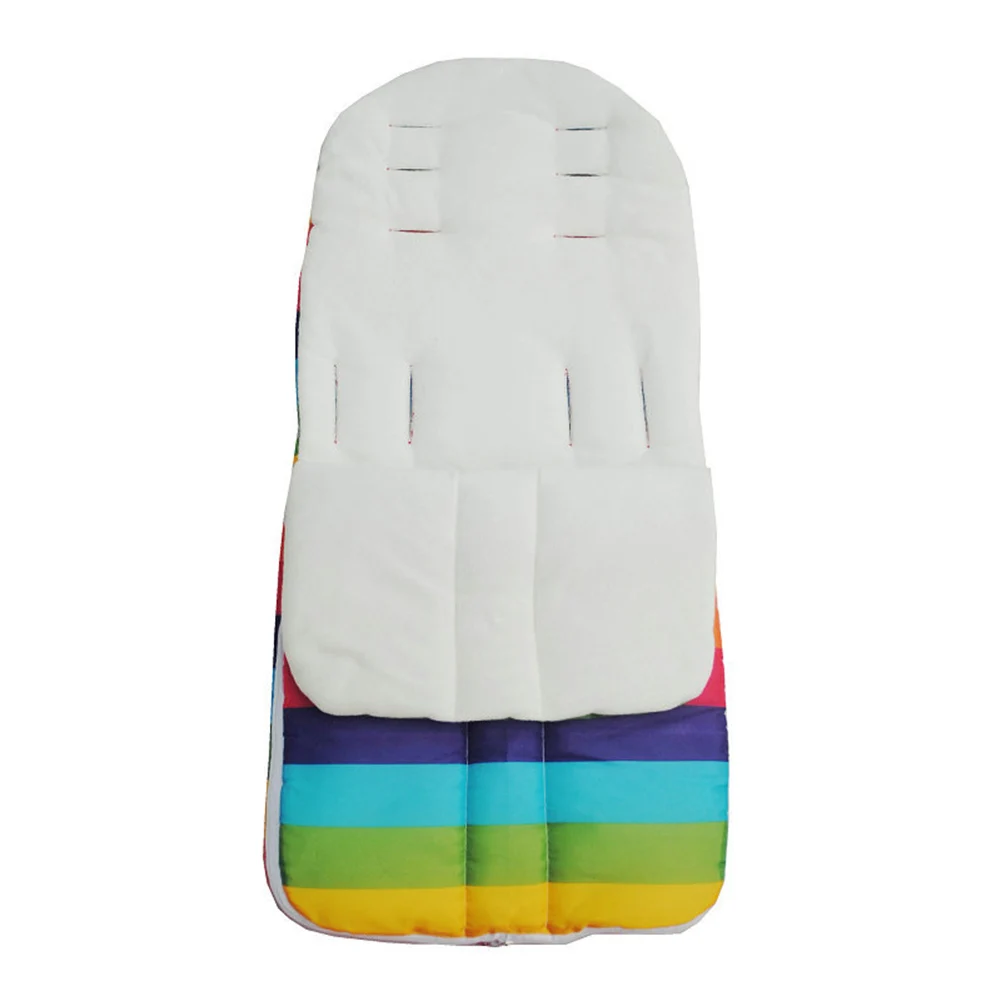 Детская коляска для сна, сумка, зимние теплые для детей, толстая Накладка для ног, прогулочная коляска 998 - Цвет: white Multicolors