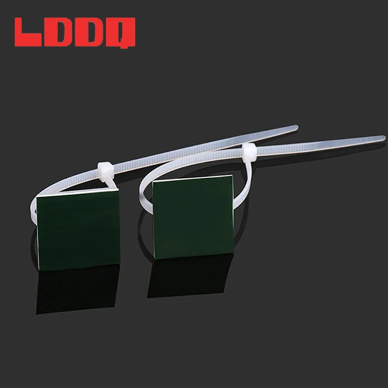 LDDQ 100 шт. самоклеющиеся нейлоновые кабельные стяжки крепления 20 мм проволока