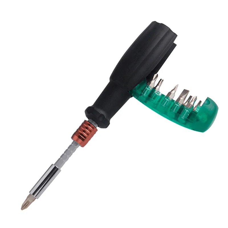 

WSFS Hot Multitool Screwdriver Set 10 In 1 Phillips Slotted Screwdriver Bits 14.2CM For Home Repair Adjustable Hand Tools Kit