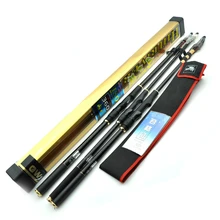 Новое поступление на открытом воздухе 2,4 М 2,7 М 3,6 М 4,5 М 5,4 м 6,3 м углеродистая рыболовная удочка Морская Лодка/пляж/Рок удочка