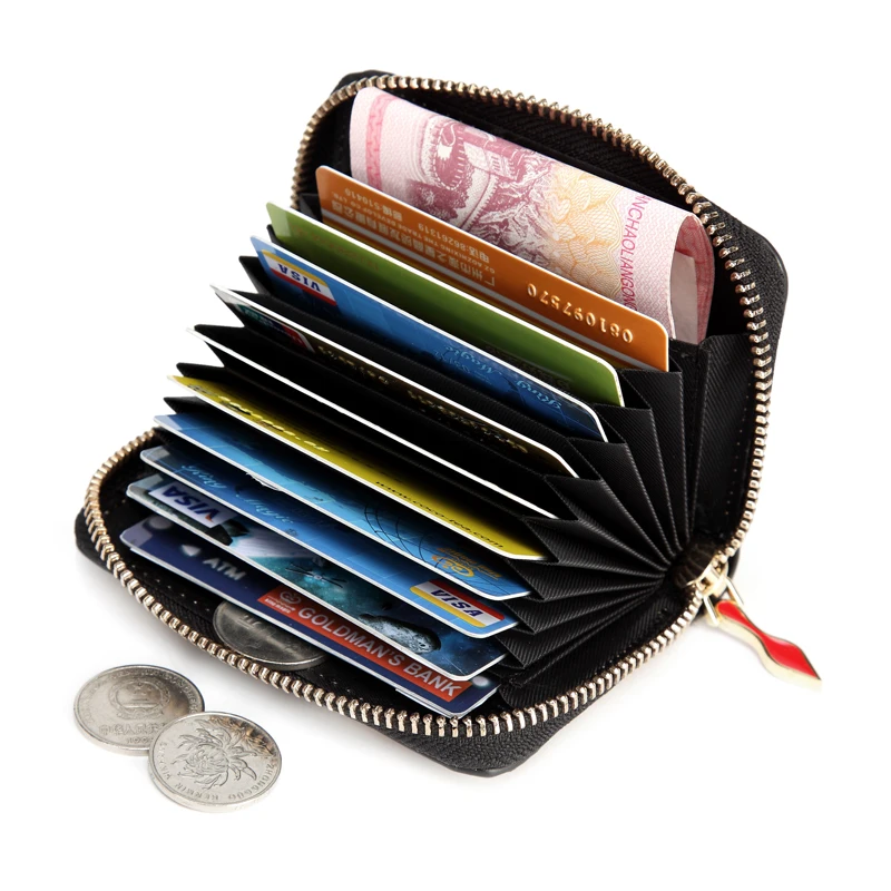 CAJIFUCO Леопардовый кошелек на молнии с заклепками для карт Porte Carte Spike, кредитный держатель для карт, кошелек для монет из натуральной кожи с заклепками, Portefeuille