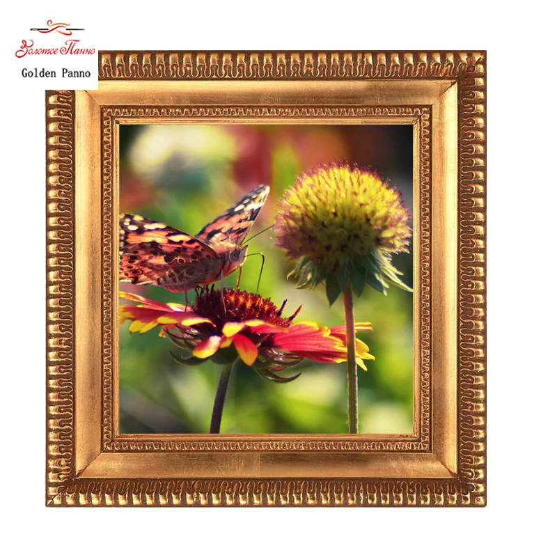 

Golden Panno,14CT 11CT DMC hand made cross stitch kits,5d diy 3d needlework Butterflies Needlework embroidery Cross Stitch