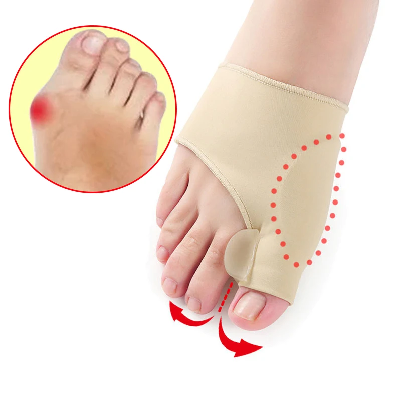 

2Pcs=1Pair Toe Separator Hallux Valgus Bunion Corrector Orthotics Feet Bone Thumb Adjuster Correction Pedicure Sock Straightener
