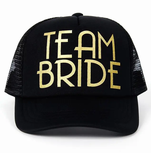 Most Popular Team Bride Baseball Cap Mesh Hat BRIDE Gold Print Woman ...