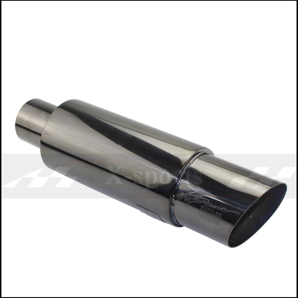 Car Exhaust Pipe Muffler Tail Pipe Universal Stainless Steel 304 Length 370mm Interface 51 57 63mm Outlet 89mm,car exhaust tail pipe
