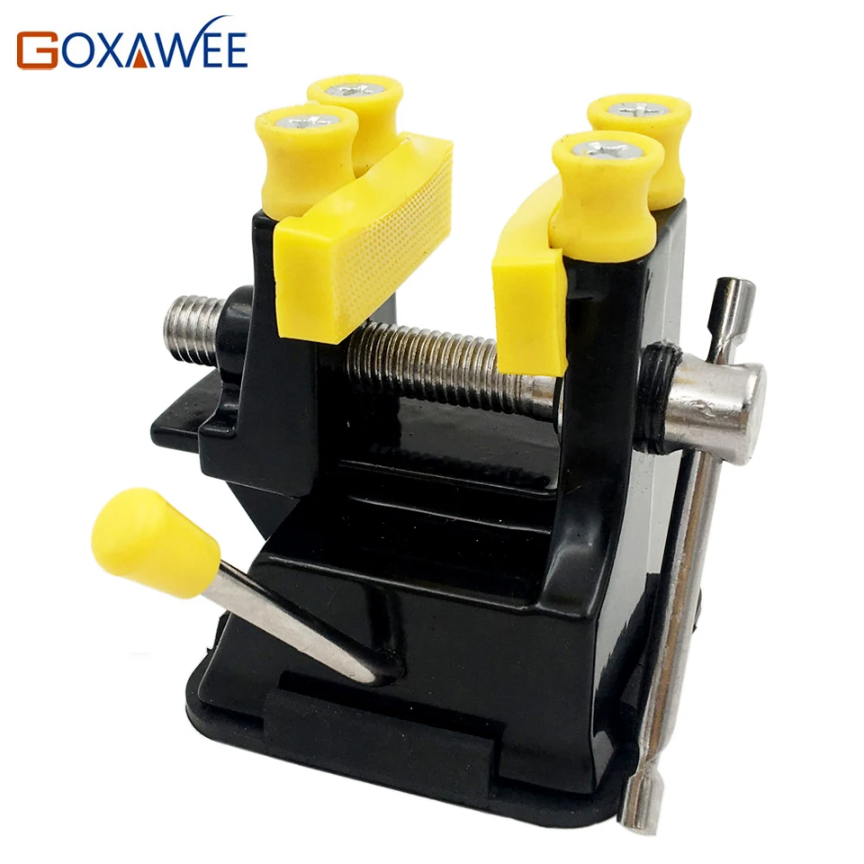 Mini Table Vice Adjustable Max 37mm Plastic Screw Bench Vise for DIY Jewelry Craft Repair Tools Dremel Power Tools Accessories