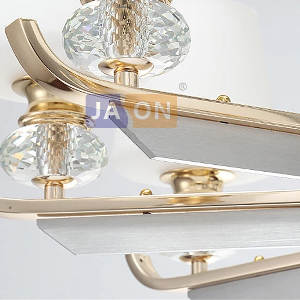 Led e27 постмодерн Железный стеклянный кристалл хром Золотая люстра освещение Lamparas De Techo подвесной светильник Lampen для фойе