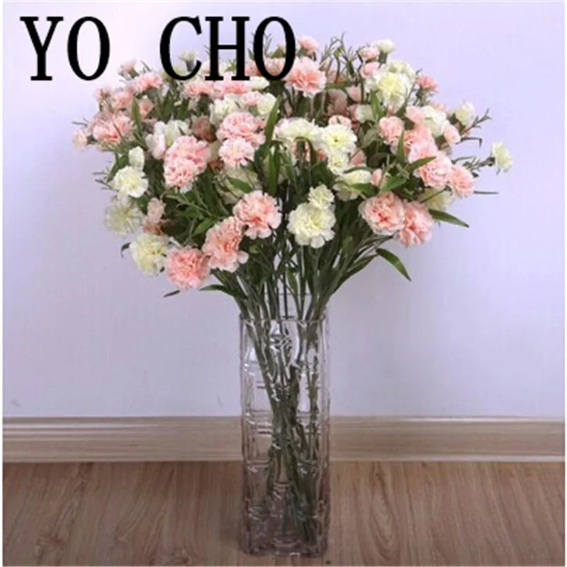 (3 шт./лот) 6 цветочных головок большая шелковая Гвоздика искусственный цветок