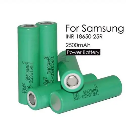 

10PCS/lot for Samsung Original 18650 25R INR1865025R 20A discharge lithium batteries, 2500mAh electronic cigarette Power Battery