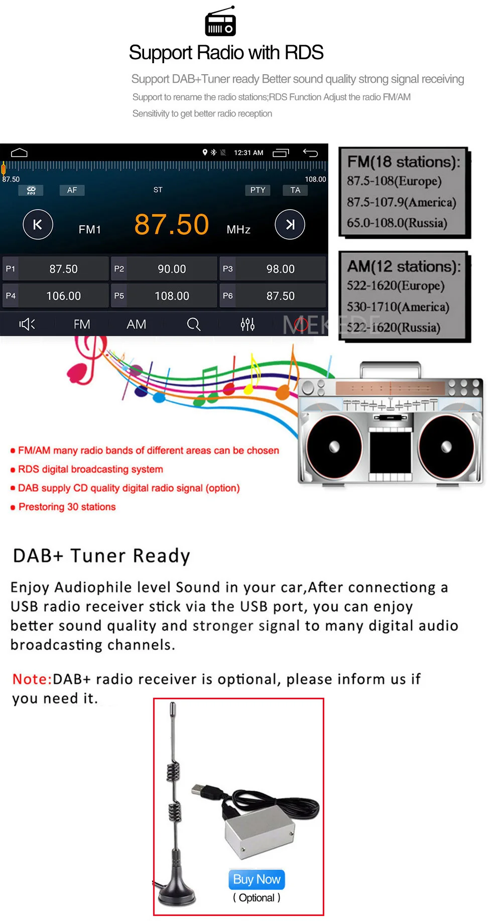 MEKEDE четырехъядерный процессор 2 Гб ОЗУ Android 7,1 Автомобильный gps dvd-плеер для kia Sorento 2009 2010 2011 2012 inlcuding 4G LTE wifi BT Радио Аудио