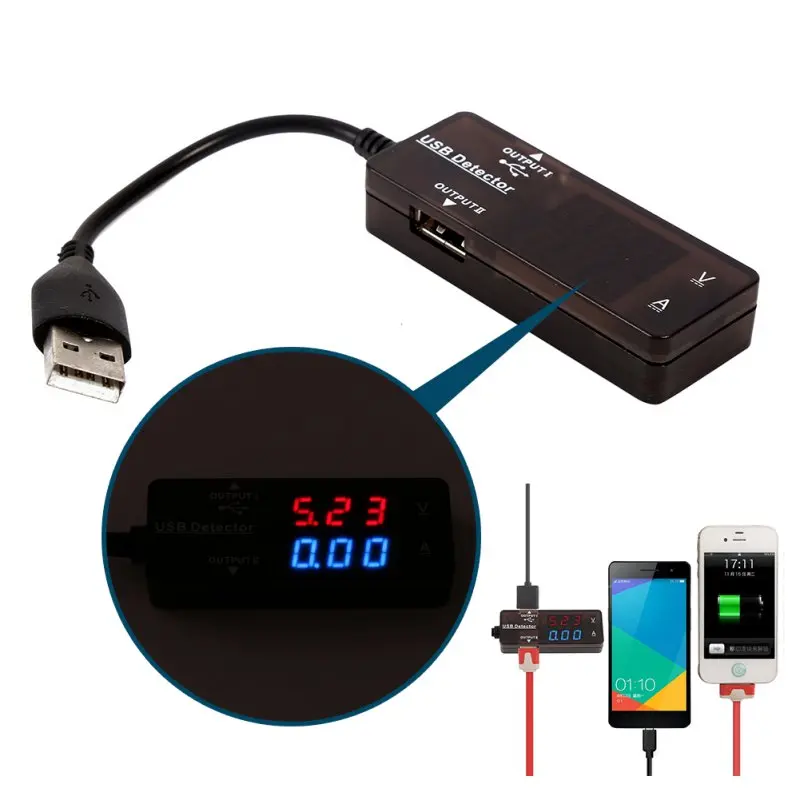 Многофункциональный тестер цифровой USB мультиметр Амперметр Вольтметр Емкость Ватт метр измеритель напряжения 7 режимов