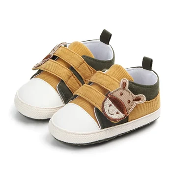 

0-18 Months Newborn Baby Boys Shoes Animal Pattern Baby Shoes Anti-slip Toddler Crib First Walkers