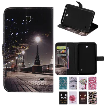 

10 Patterns Smart sleep for Samsung Galaxy Tab 4 7.0 T230 T231 T235 Leather Case Cover Stand for Galaxy T230 Tablet Cases