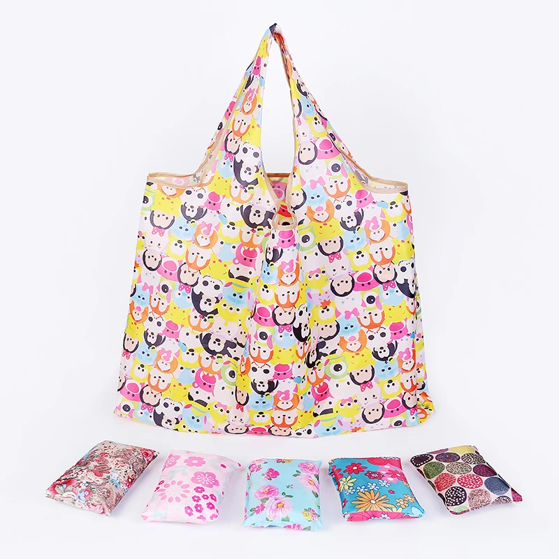 

New Tsum Tsum My Melody Hello Kitty Shopping Bag Foldable Shopper Cartoon bag Tote Fabric Grocery Bags Eco Canvas bag zakupy F07