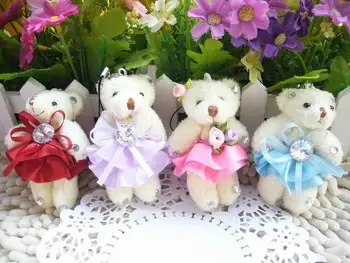 

Joint Plush bear toy dolls doll heavly decoration small pendant accessories male child gift 8cm 1lot/50pcs wholesale