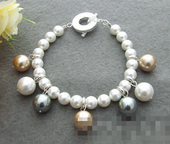 

free shipping 01509 Sea Shell pearl Bracelet