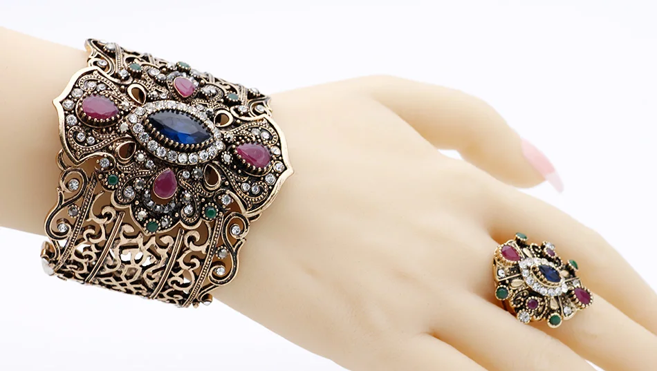 Женский винтажный браслет набор ювелирных изделий 3 шт.|jewelry sets|bracelet earringsindian wedding |
