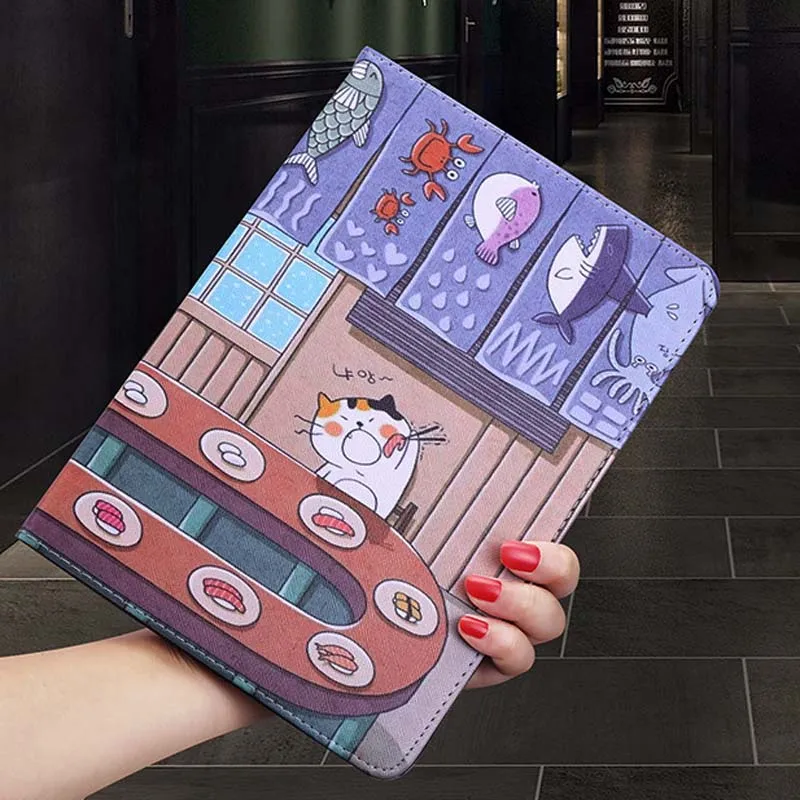 

Fashion Case For Ipad 2017 2018 Case PU Leather Shockproof Cartoon Stand Magnetic Smart Cover For ipad Air 1 Air 2 Pro 9.7 Case