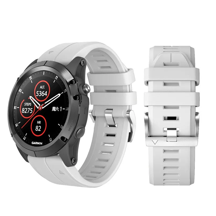 Быстросъемная силиконовая лента для Garmin Fenix 5 Plus td0810 Прямая