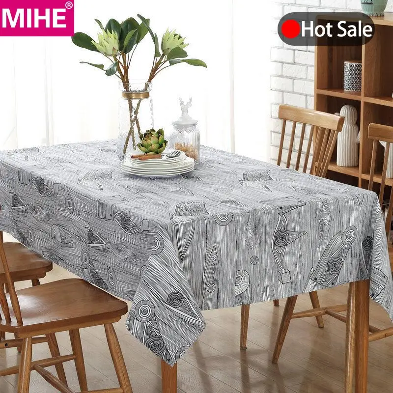 

MIHE Retro Decorative Table Cloth Flamingo Rectangle Tablecloth Home Kitchen Table Cloths Party Banquet Dining Table Cover ZB03