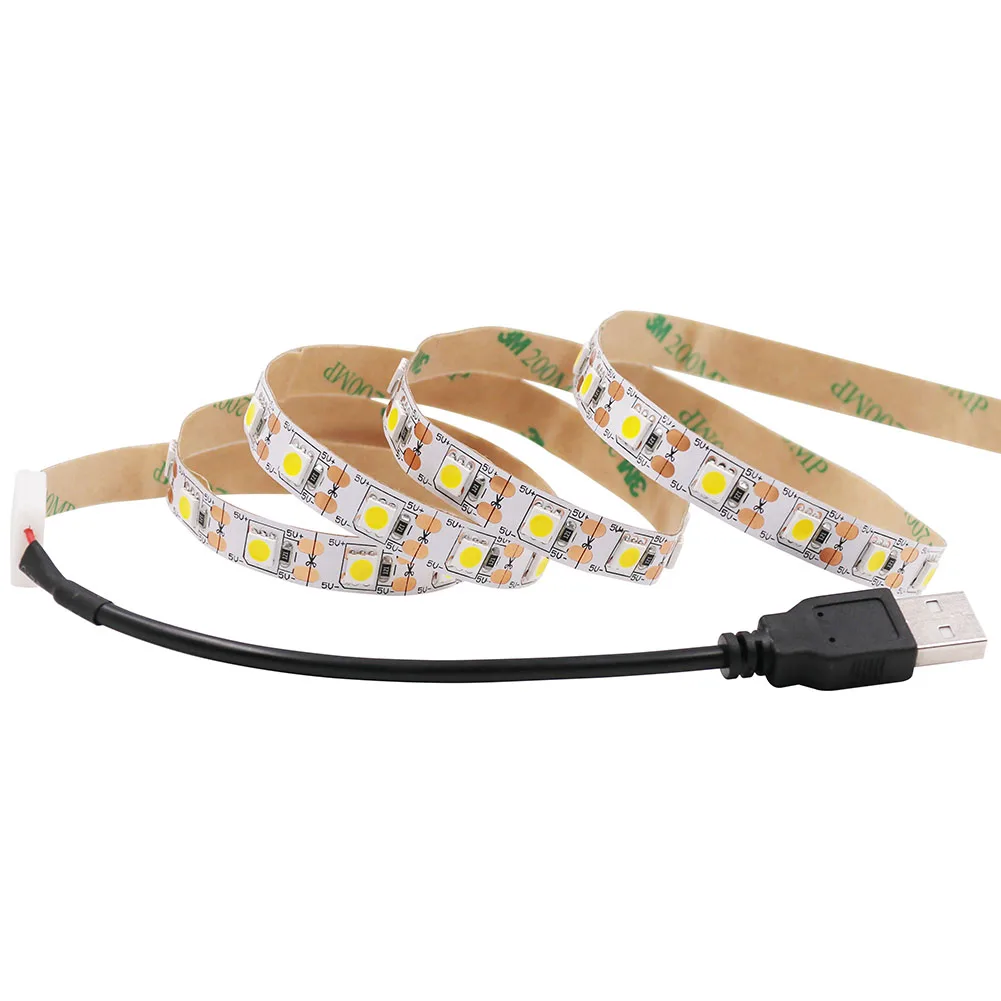 Светодиодная лента 5 В 60 светодиодов/м 30 см/50 см/1 м/2 м|5v usb led strip|usb strip 5050usb |