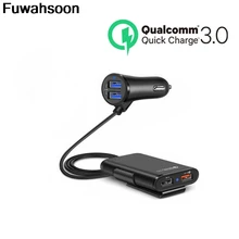 QC3.0 Quick Charge 3.0 Mobile Phone Charger 2USB+2USB Back Clip Car Charger Fast Car Charger For IPhone Samsung Tablet