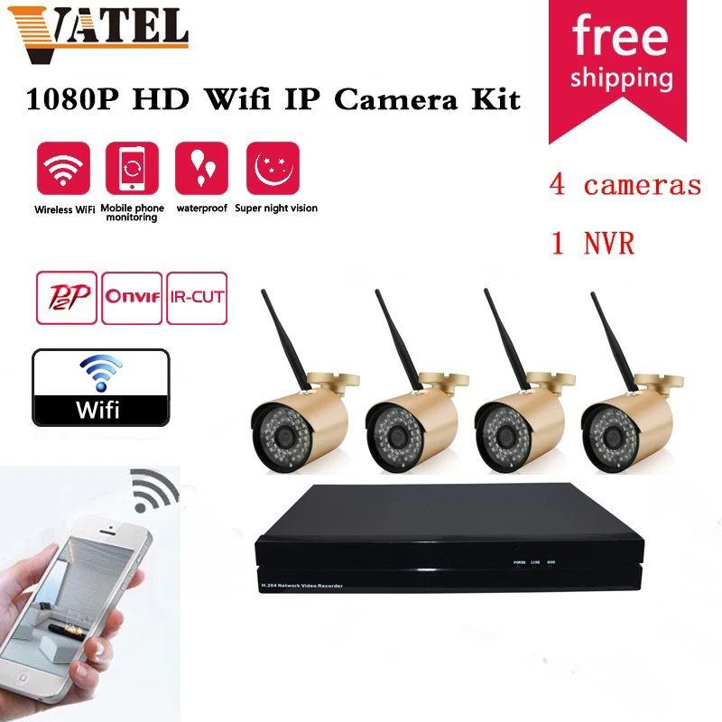 SONY323 1080P 8CH NVR KIT With 4PCS WIFI Camera System 720p/960p Surveillance Camera KIT With Security Camera WIFI System