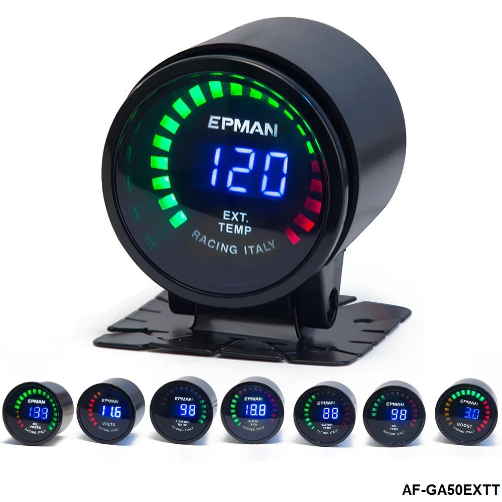 

Auto 2" Digital LED EGT/Turbo Boost/Volt/ Water Temp/Oil Press/RPM/Air/Fuel/Oil Temp Gauge With Sensor AF-GA50EXTT