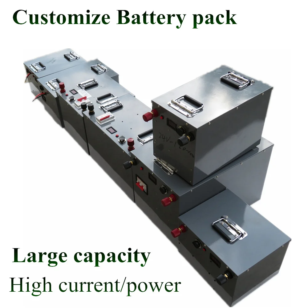 Deep Cycle LiFePo4 Battery 24V 200Ah For Electric Vehicle power station solar energy 12V 24V 36V 48V EV RV storage +10A charger