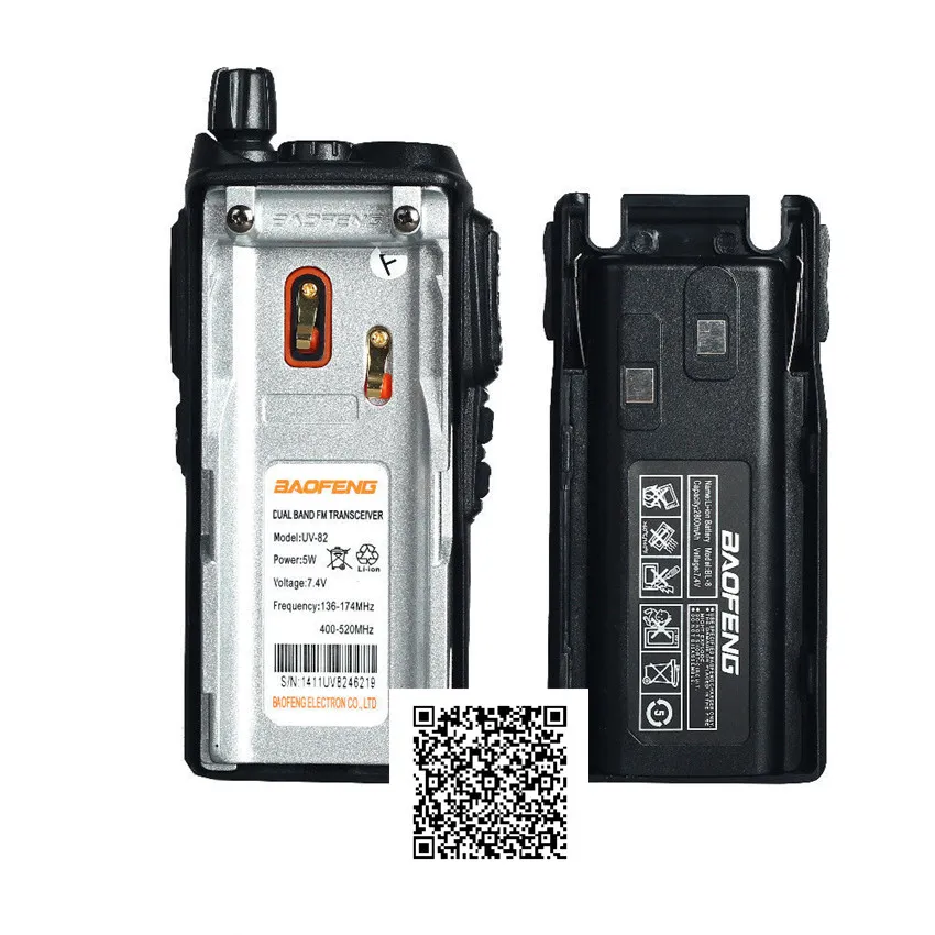 Dhl 20 шт. Baofeng UV 82 Двухдиапазонная VHF 136 174 / UHF 400 520 МГц FM приемопередатчик рация