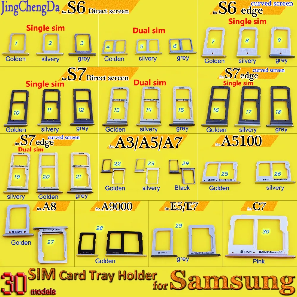 Двойной SIM слот для карт памяти держатель для samsung Galaxy A3 A310 A310F/A5 A510/A7 A710 A5 A7 A5100 A8 A9000 A9100 E5 E7 C7