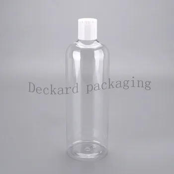 

12pcs 400ml Disc Screw Cap Bottle, Plastic Cosmetic Container,Empty Liquid Soap Lotion PET Bottles, Essential Oil Bottle