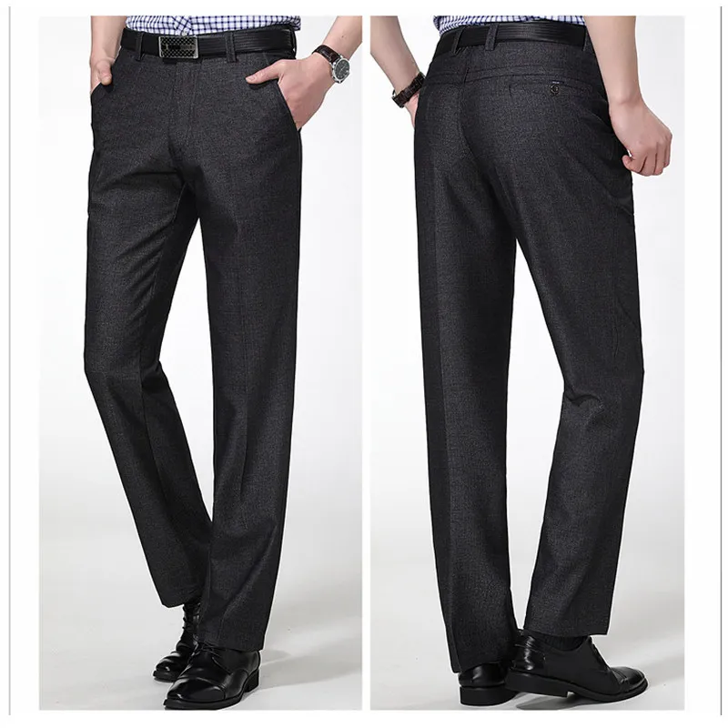 Новое поступление, Мужская одежда для отца, брюки в западном стиле, зауженные мужские брюки, мужские брюки, свободные брюки - Цвет: Черный