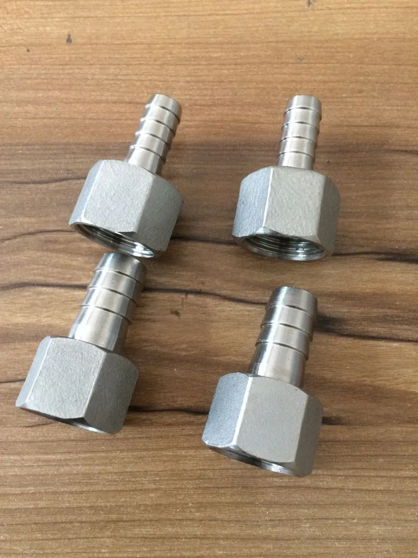 

Homebrew 4 Hose Barb fittings 1/2 inch barb and 3/8 inch barb