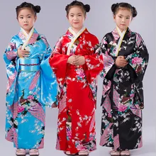 Girl Dress Toddler Kid Baby Girls Outfits Clothes Kimono Robe Japanese Traditional Costume Girls Stage performance Clothing M50