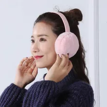 Наушники плюшевые теплые складные рождественские подарки одноцветные теплые наушники для зимы Лучшие продажи-WT