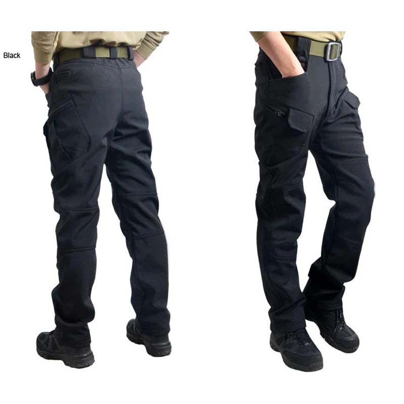 Los hombres de invierno resistente al agua los peces táctico de la piel de tiburón, SoftShell senderismo militar pantalón hombre del ejército caza campamento pantalones subir Trekking de lana Los hombres de invierno resistente al agua los peces táctico de la piel de tiburón, SoftShell senderismo militar pantalón hombre del ejército caza campamento pantalones subir Trekking de lana