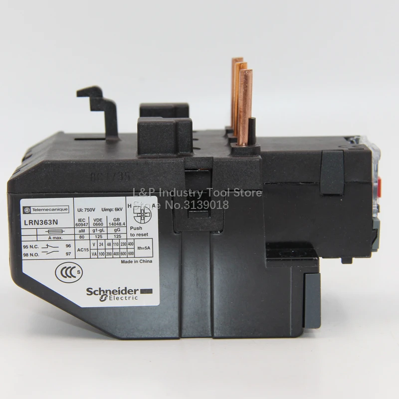 오리지널 슈나이더 Easy TeSys Protect LRE363N 63-80A 조정 가능한 열 과부하 계전기 LRN363N 전기 접점 LC1N D3N 용