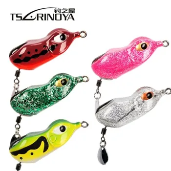 

TSURINOYA 3Pcs 48mm/11.5g Frog Fishing Lure Soft Bait Isca Artificial Para Pesca Protein Sabiki Popper Soft Lure Fishing Tackle