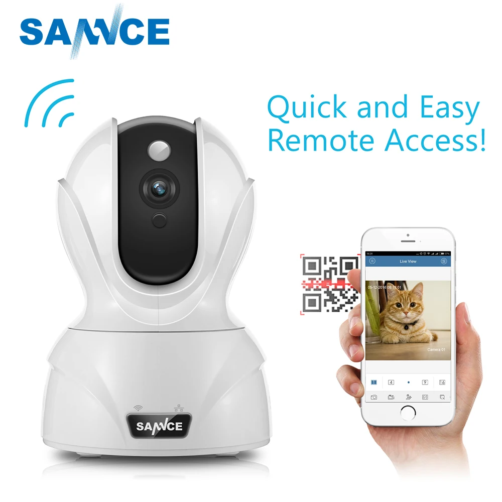 

SANNCE Security 1080P IP Camera 2MP CCTV Wireless Camera Remote Monitoring System Two-ways Audio Talk,Build-in Mic & Speaker