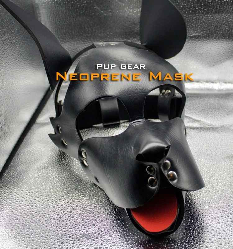 

(DM8192)Top quality pup gear neoprenee dog slave mask fetish hood accessory equipment fetish wear
