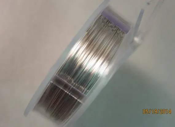 

Artistic Wire, Non-Tarnish Silver, Single Strand, 0.017-inch / 0.40mm diameter, 26 ga - Sold by the 30 yard / 27m Spool